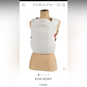 Sakura bloom baby carrier - flax linen no leather